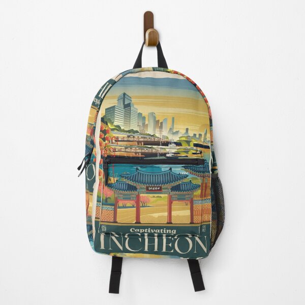Item preview, Incheon Vintage Travel Poster designed and sold by TravelerRat.