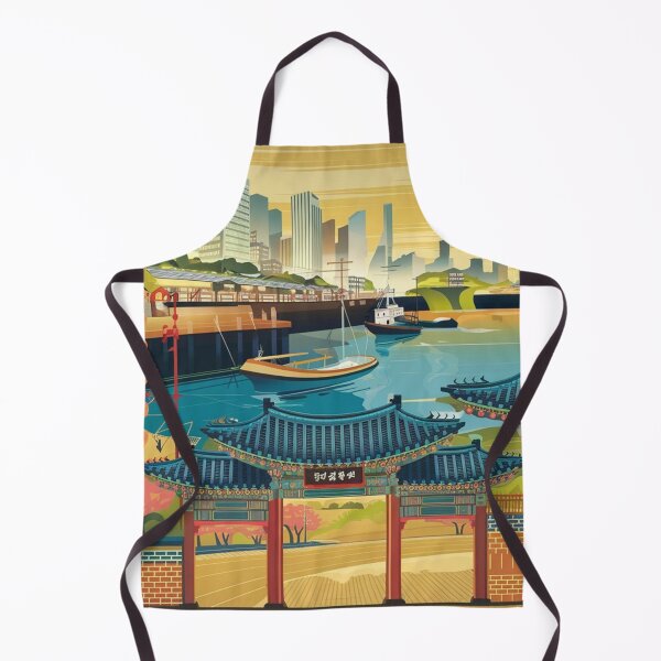 Item preview, Incheon Vintage Travel Poster designed and sold by TravelerRat.
