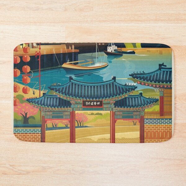 Item preview, Incheon Vintage Travel Poster designed and sold by TravelerRat.