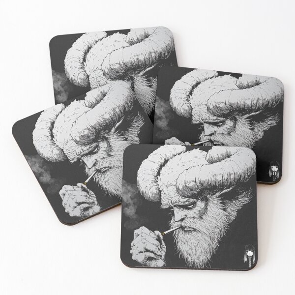 Item preview, pathetic - black and white christmas horror manga anime santa krampus designed and sold by ForsakenFrames.