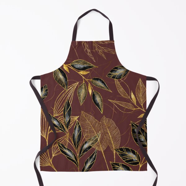 Item preview, Black and Gold Leaf Pattern designed and sold by TurquoiseBird.
