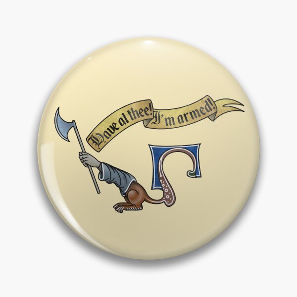 Item preview, Medieval Marginalia Manicule - I'm armed! designed and sold by MargiKnights.