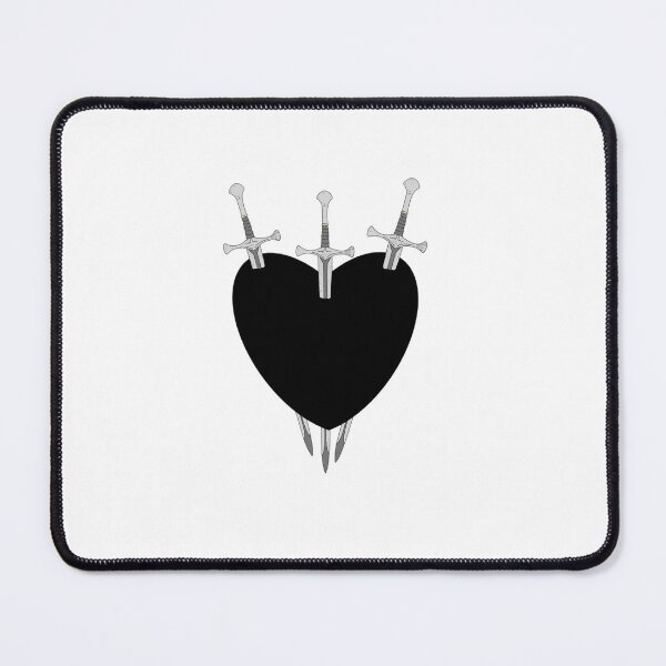 Item preview, three of swords black heart designed and sold by natswinter.