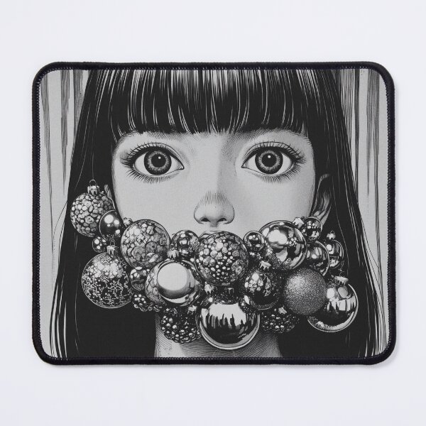 Item preview, Merry christmas - black and white manga anime girl designed and sold by ForsakenFrames.