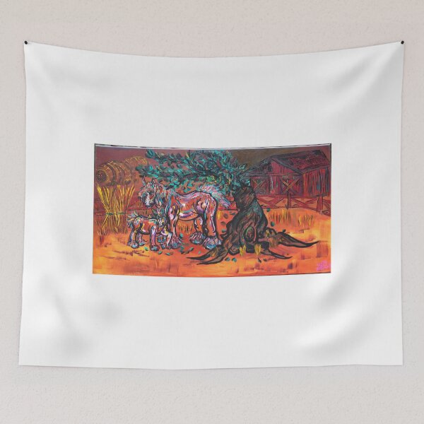 Item preview, fall Clydesdale farmyard  designed and sold by Viesekaty-kat.