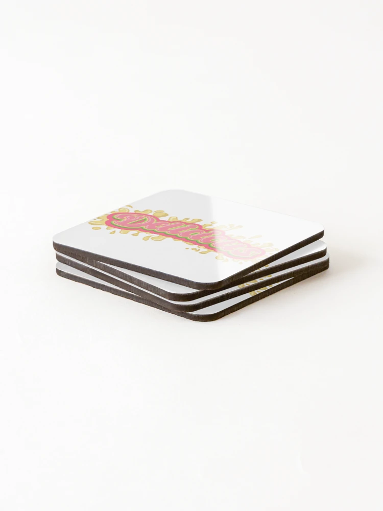 Thumbnail 4 of 5, Coasters (Set of 4), Delicious Cool Lettering Design designed and sold by SimonaArtDesign.