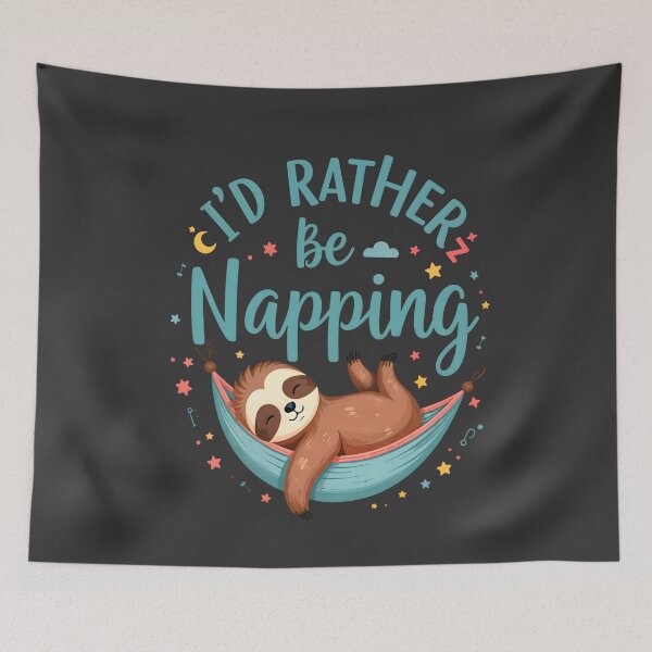 Item preview, I'd Rather Be Napping Cute Sloth Quote designed and sold by TheArtOfPat.
