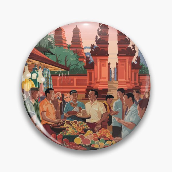 Item preview, Denpasar Vintage Travel Poster designed and sold by TravelerRat.