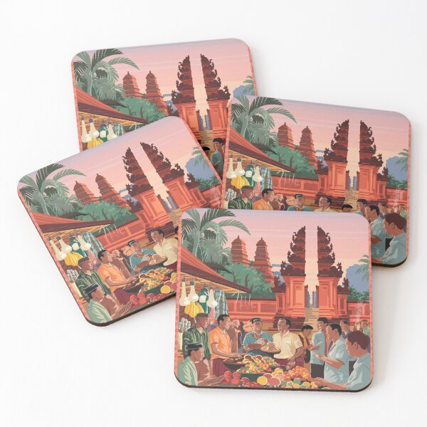 Item preview, Denpasar Vintage Travel Poster designed and sold by TravelerRat.