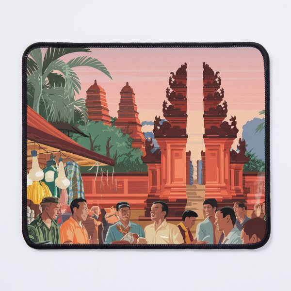Item preview, Denpasar Vintage Travel Poster designed and sold by TravelerRat.