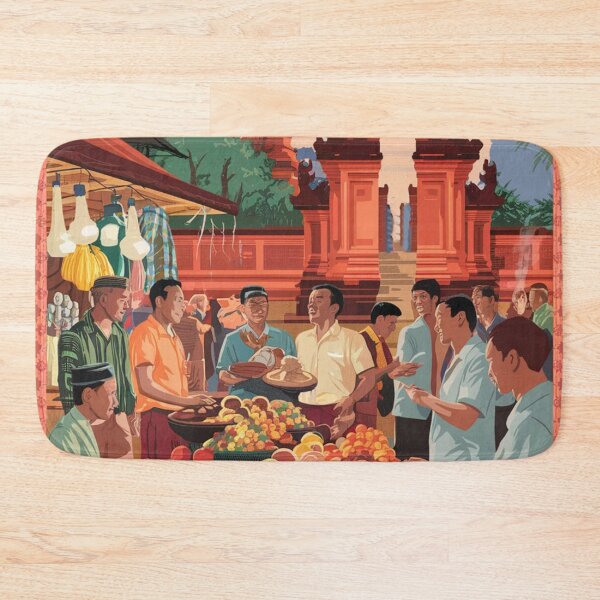 Item preview, Denpasar Vintage Travel Poster designed and sold by TravelerRat.