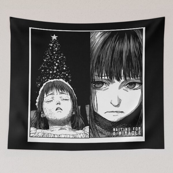 Item preview, waiting for a miracle - black and white melancholic manga anime girl designed and sold by ForsakenFrames.