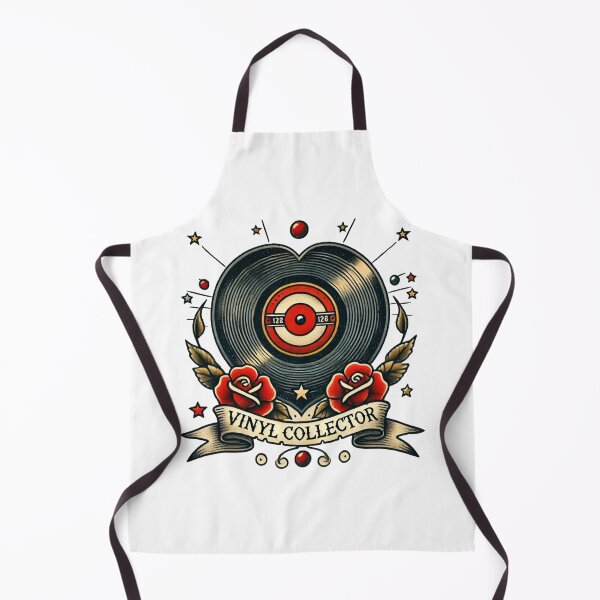 Item preview, Vintage Vinyl Collector: Tattoo-Style Music Lover Art designed and sold by Negative Vibes Only.