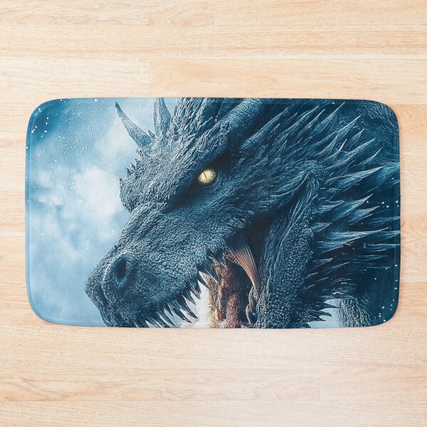 Item preview, Dragon Breathing Fire: Dark Fantasy, Winter Ice Dragons designed and sold by Fantasy Masterpiece.