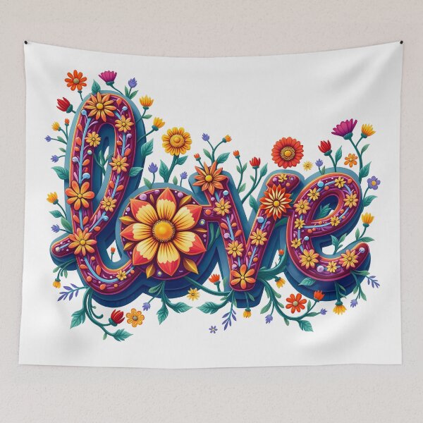 Item preview, simply love – a floral design full of colors and positivity designed and sold by VelvetClawStudio.