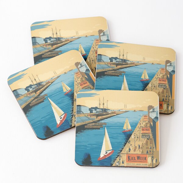 Item preview, Kiel Vintage Travel Poster designed and sold by TravelerRat.