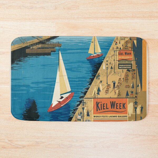 Item preview, Kiel Vintage Travel Poster designed and sold by TravelerRat.
