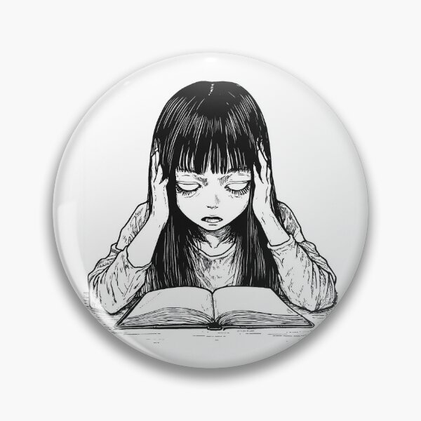 Item preview, wishlist  - black and white horror manga anime girl designed and sold by ForsakenFrames.