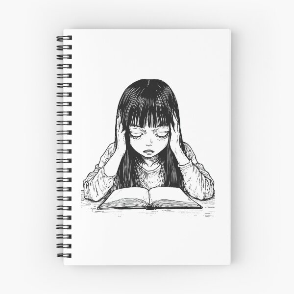 Item preview, wishlist  - black and white horror manga anime girl designed and sold by ForsakenFrames.