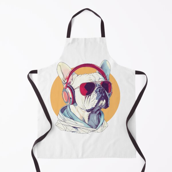 Item preview, Minimalist Hipster French Bulldog with Sunglasses and Headphones designed and sold by Danukie.