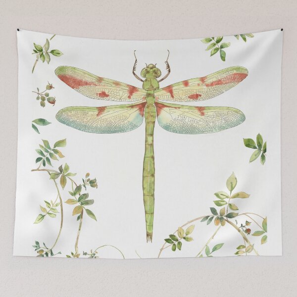Item preview, Dragonfly With Rose Hips A designed and sold by Jean Plout.