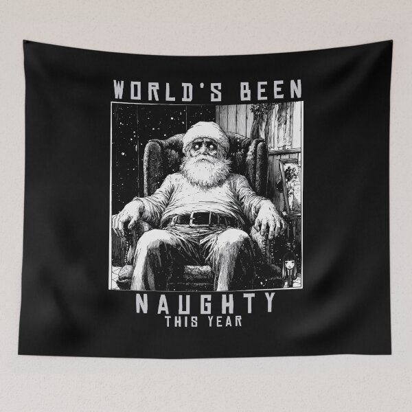 Item preview, worlds been naughty 3 - black and white christmas horror manga anime santa designed and sold by ForsakenFrames.