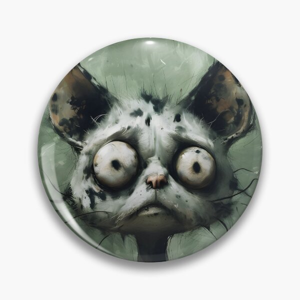 Item preview, Weird zombie emo goth ugly dirty white cat designed and sold by LeonaParadoxa.
