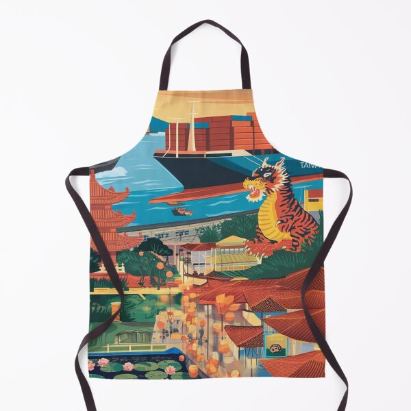 Item preview, Kaohsiung Vintage Travel Poster designed and sold by TravelerRat.