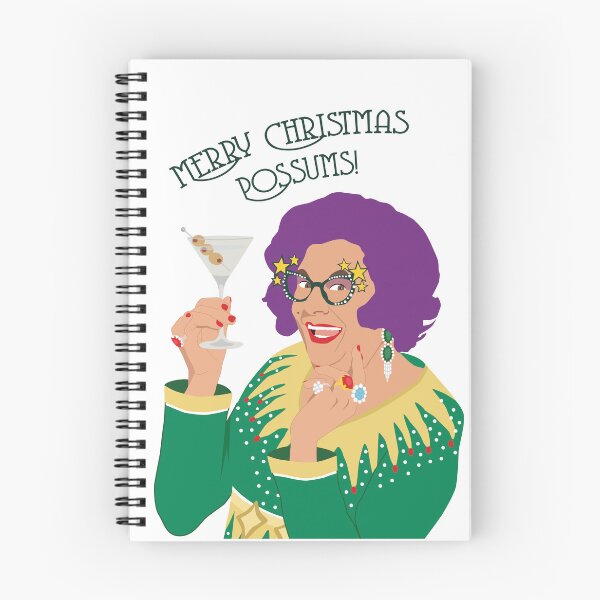 Item preview, Dame Edna Everage Aussie Christmas Merry Christmas Possums Martini designed and sold by adlibcreative.