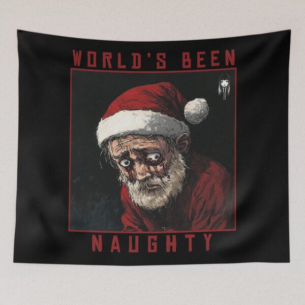Item preview, worlds been naughty 4 - black and white christmas melancholic manga anime santa designed and sold by ForsakenFrames.