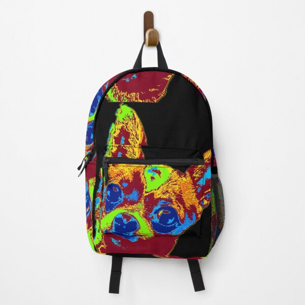 Mum’s Chihuahua Alfie in Florescent Green by Goddamn Media for Tale Teller Club Books Backpack