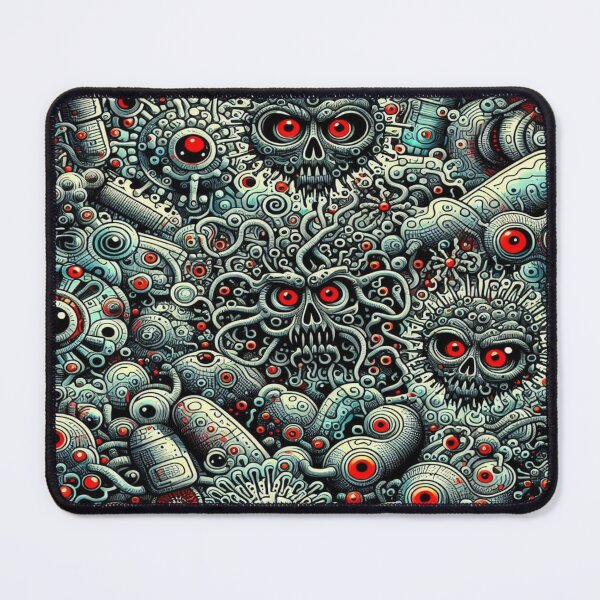 Item preview, Doodles of Microorganisms with Evil Eyes Controlling Tetris-Like Neural Pathways designed and sold by Imaginarium of Chaos falcon88 .