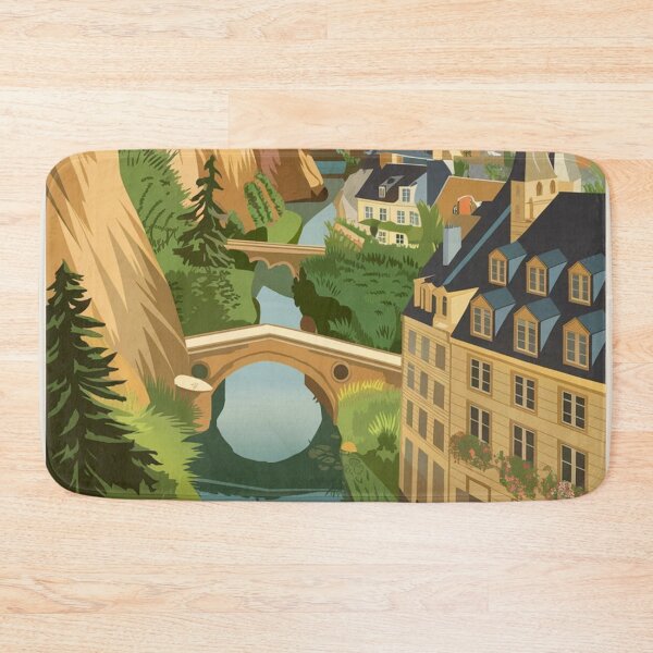 Item preview, Luxembourg Vintage Travel Poster designed and sold by TravelerRat.