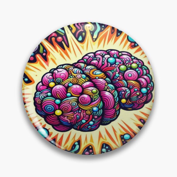 Artikelvorschau, Psychedelisches Gekritzel molekularer Gehirne mit elektrischen Energieimpulsen entworfen und verkauft von Imaginarium of Chaos falcon88 .