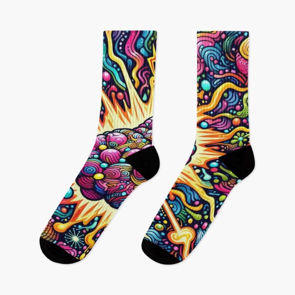 Item preview, Psychedelic Doodle of Molecular Brains with Electric Energy Pulses designed and sold by Imaginarium of Chaos falcon88 .