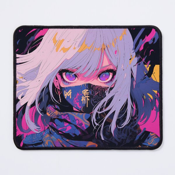 Item preview, Cool Anime Girl Artwork – Edgy and Stylish Anime Design designed and sold by iWallGlow.