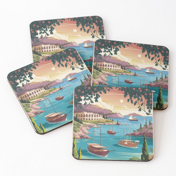 Item preview, Mugla Vintage Travel Poster designed and sold by TravelerRat.