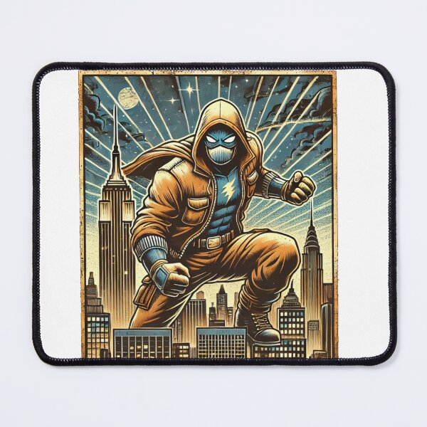 Item preview, Midnight Guardian: Retro Superhero Over New York City designed and sold by OldSchoolRetro.