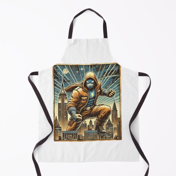 Item preview, Midnight Guardian: Retro Superhero Over New York City designed and sold by OldSchoolRetro.