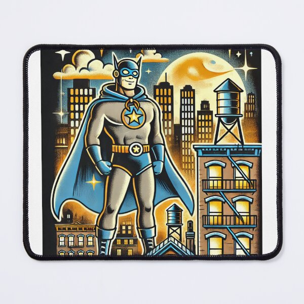 Item preview, Retro Hero: Star Sentinel Over the City designed and sold by OldSchoolRetro.