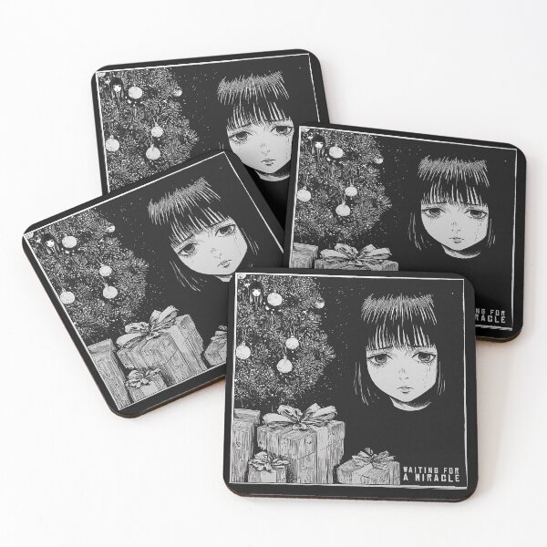 Item preview, waiting for a miracle 2 - black and white melancholic manga anime girl designed and sold by ForsakenFrames.