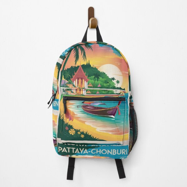 Item preview, Pattaya Chonburi Vintage Travel Poster designed and sold by TravelerRat.