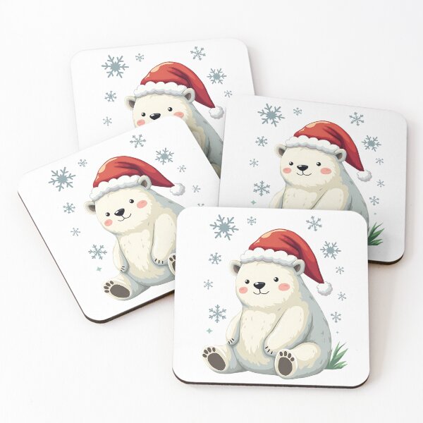 Item preview, Festive Polar Bear Under the Northern Lights designed and sold by VibeTCreations.