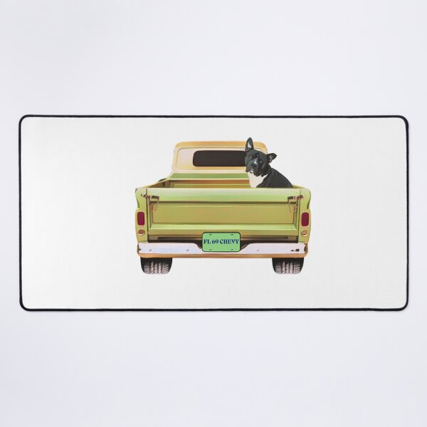 Item preview, 69 CHEVY TRUCK WITH AN AMERICAN BULLDOG IN THE BACK designed and sold by TaraPen.