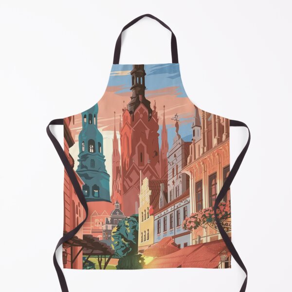 Item preview, Riga Vintage Travel Poster designed and sold by TravelerRat.