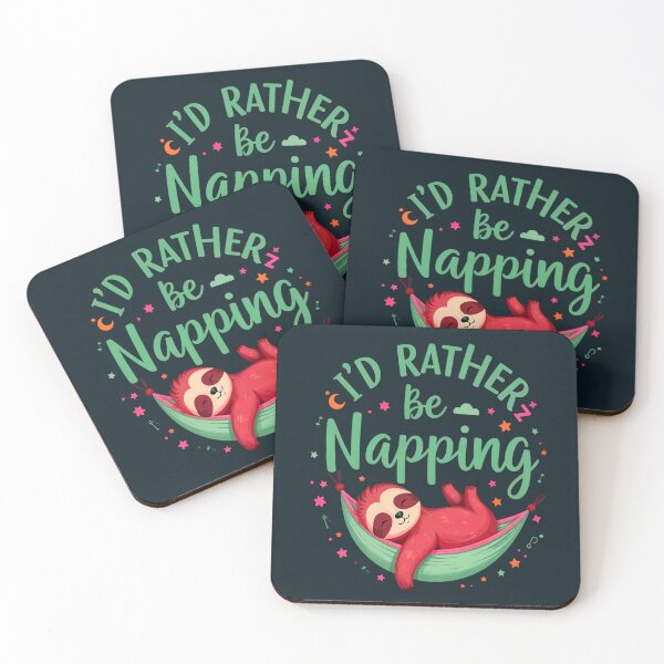 Item preview, I'd Rather Be Napping Cute Sloth Quote designed and sold by TheArtOfPat.