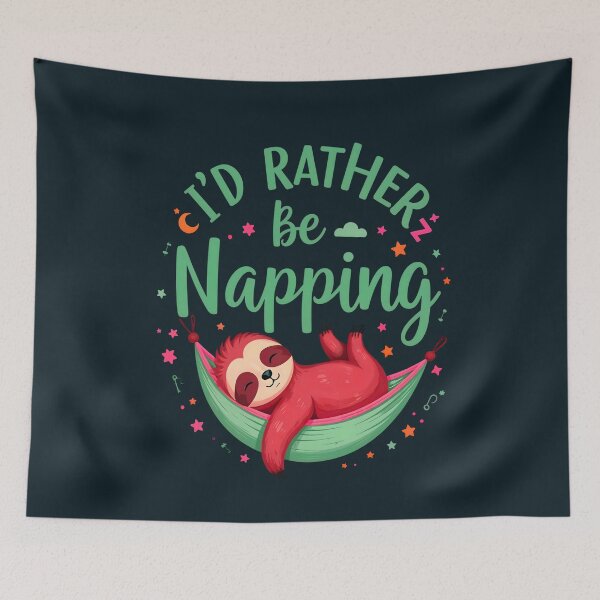 Item preview, I'd Rather Be Napping Cute Sloth Quote designed and sold by TheArtOfPat.