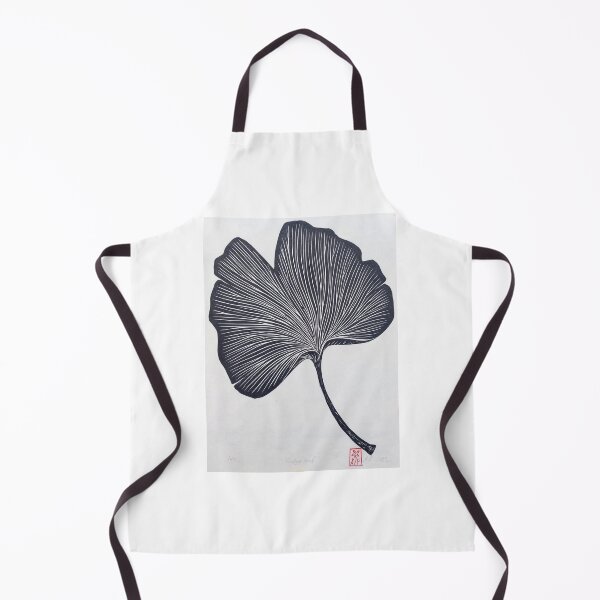 Item preview, Ginkgo leaf in black designed and sold by Periwinkle-ink.