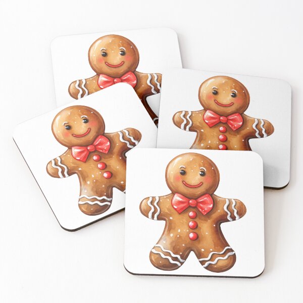 Item preview, The gingerbread man with the red bow tie designed and sold by JonysCreativeDesigns.