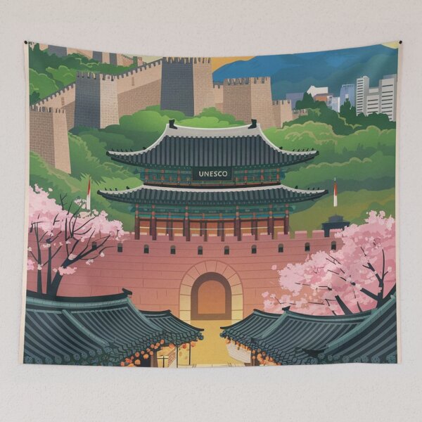Item preview, Suwon Vintage Travel Poster designed and sold by TravelerRat.